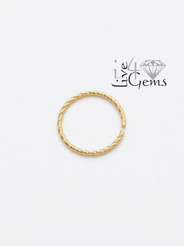 Silver GP Nose Hoop Diamond Cut