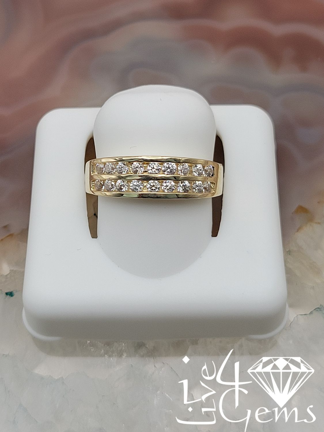 10kty Double Row Channel Cz Band S6