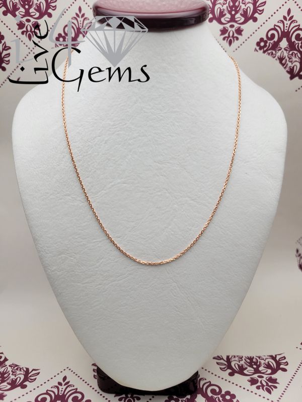 10ktr Rose Gold Rolo Chain 20"