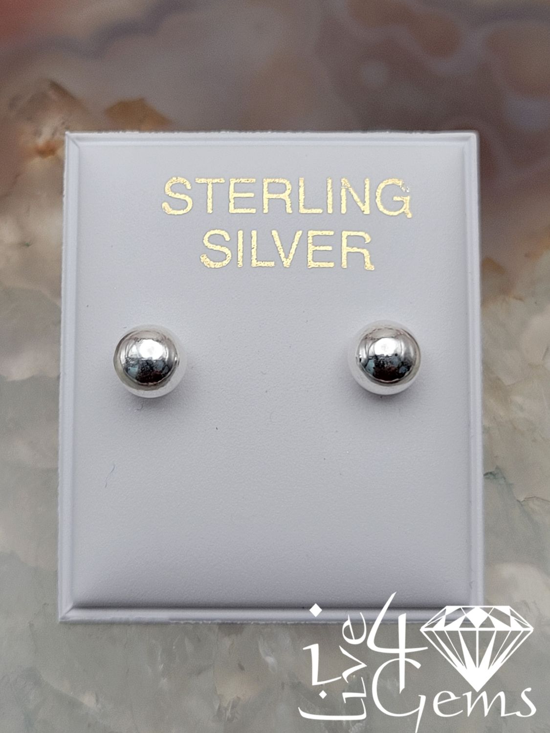 Silver 5mm Ball Push Back Stud