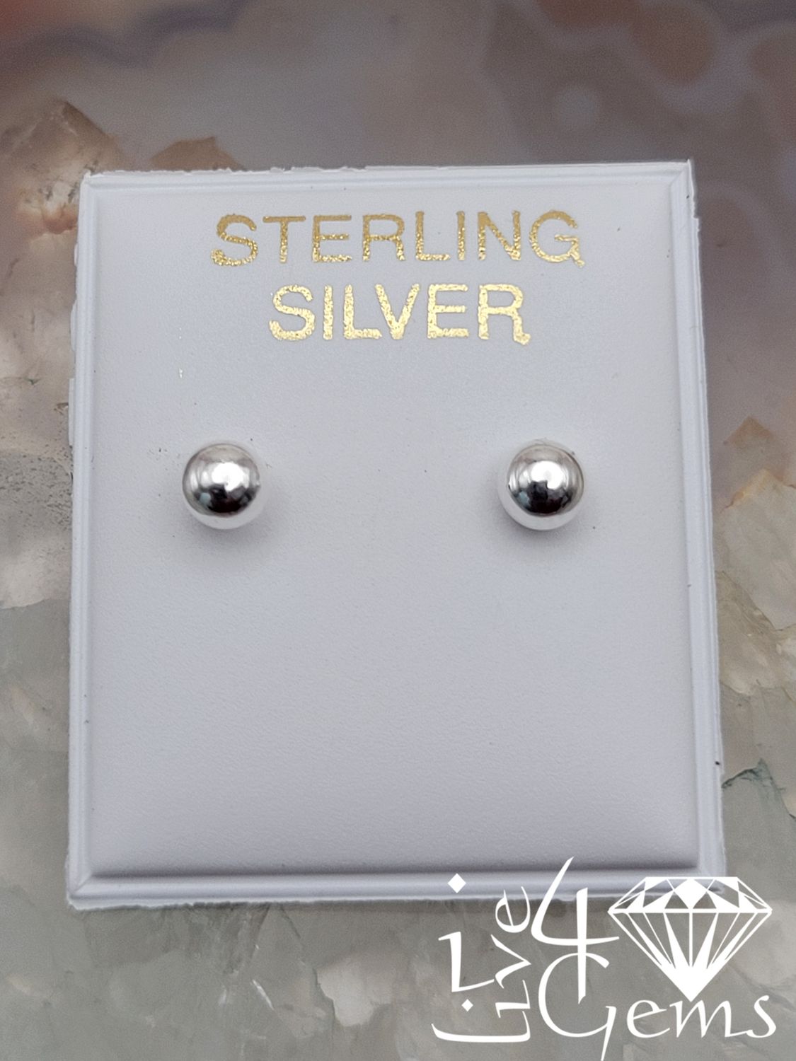 Silver 4mm Ball Push Back Stud