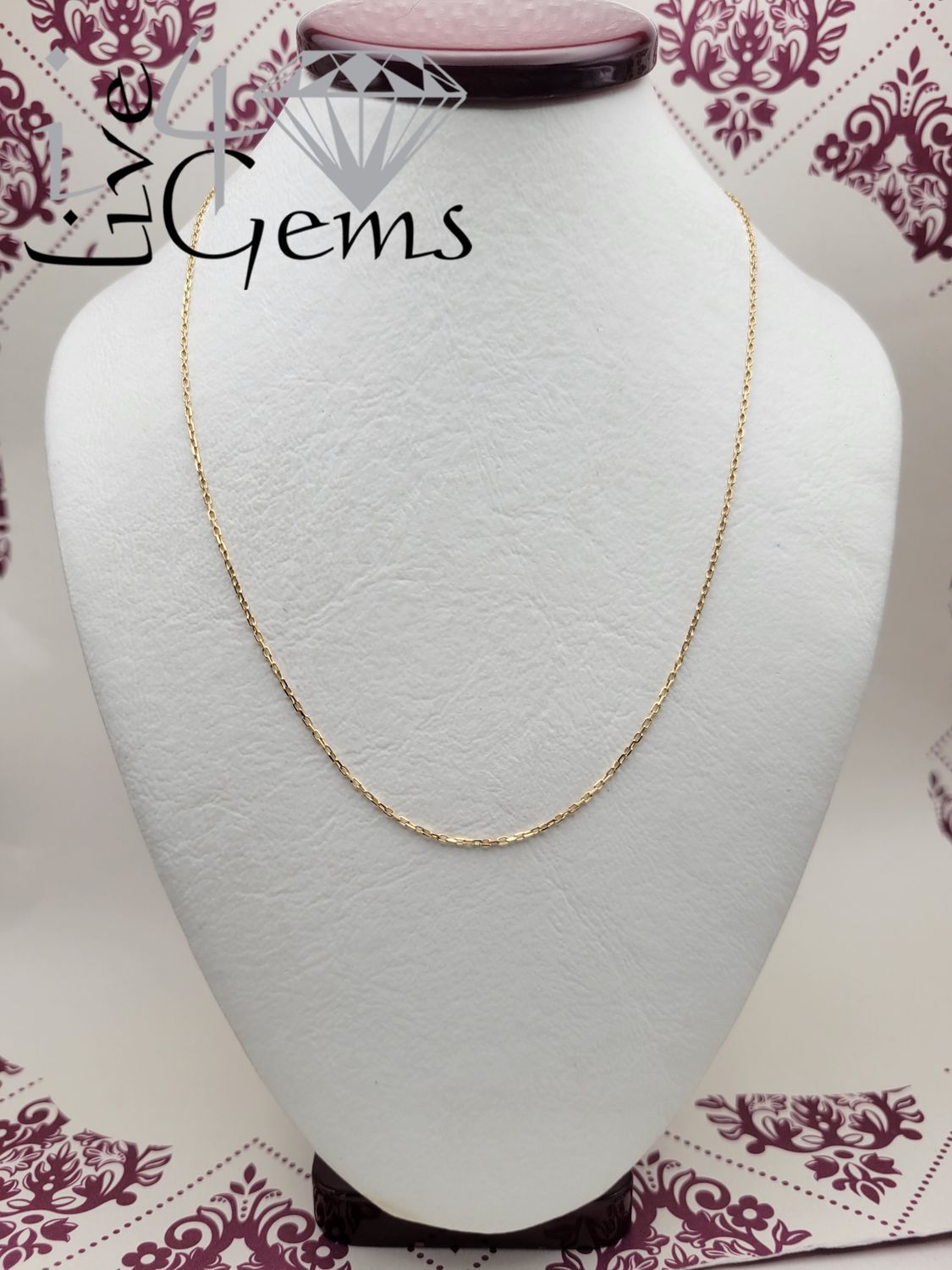 10kty Gold Rolo Link Chain 20"