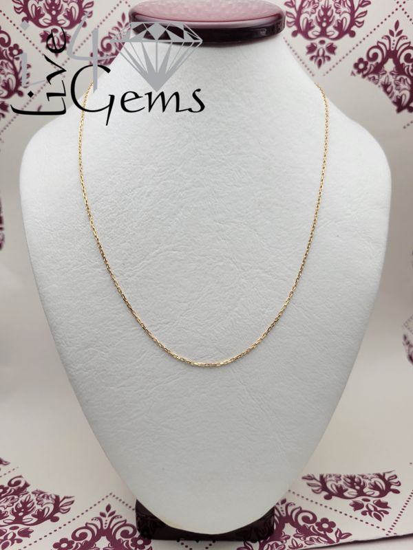 10kty Gold Rolo Link Chain 18"