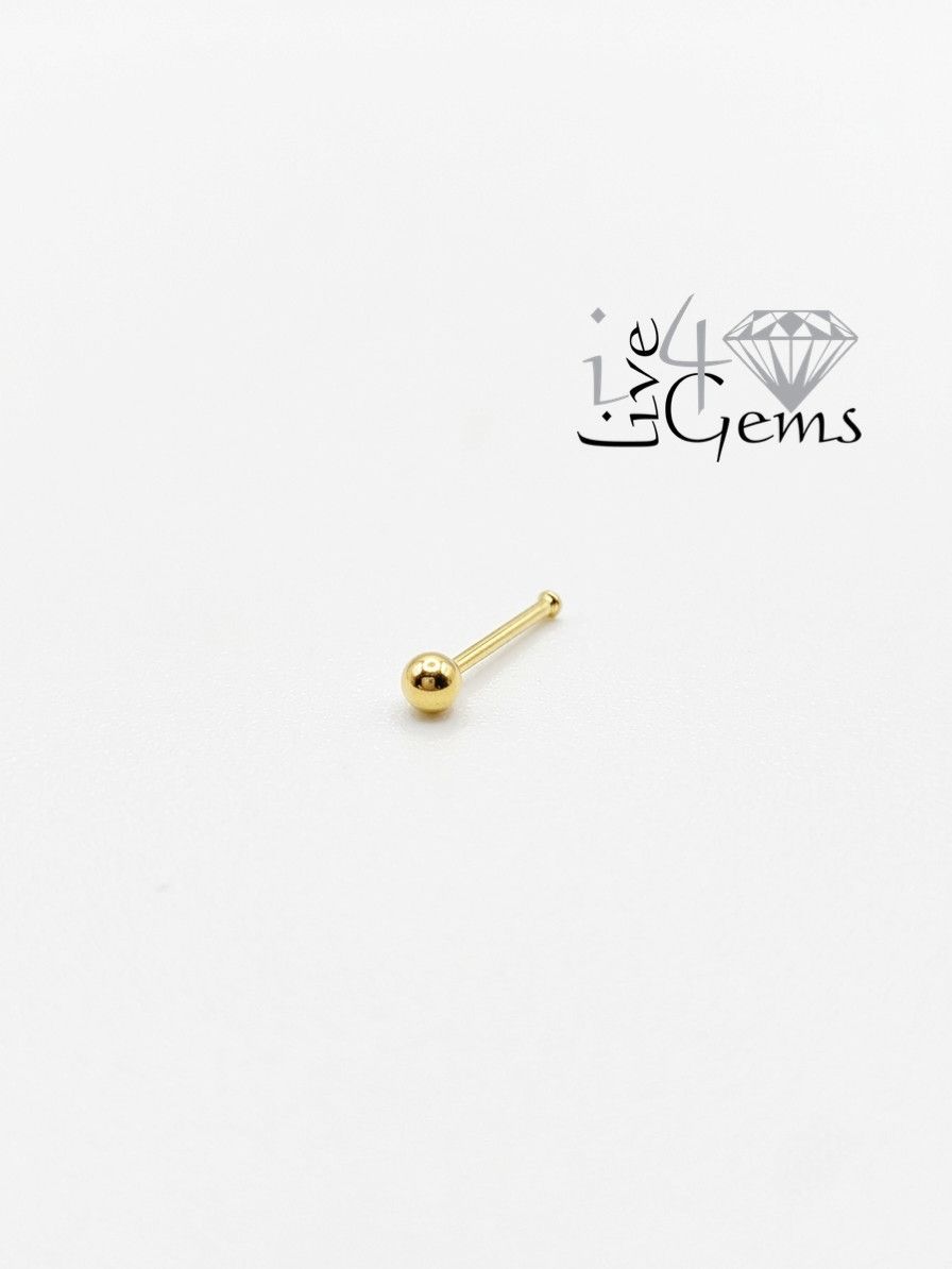 Silver Gold Plated 2mm Ball Nose Pin w Ball