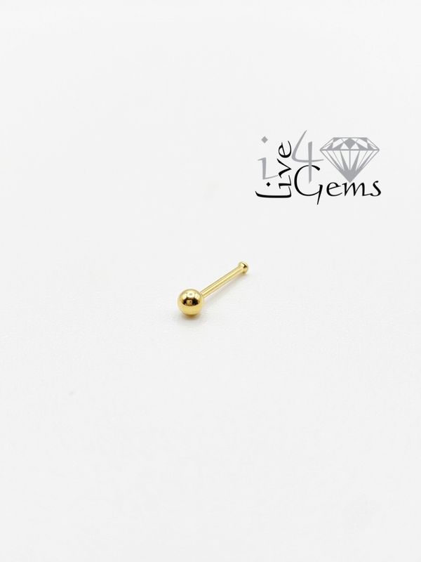 Silver Gold Plated 3mm Ball Nose Pin w Ball