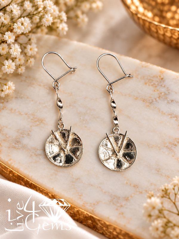 Silver Plain Steelpan Hanging Earring