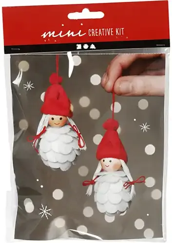 CC Mini Creative Kit Hangende Kerst Meisjes 8 cm 2 stuks