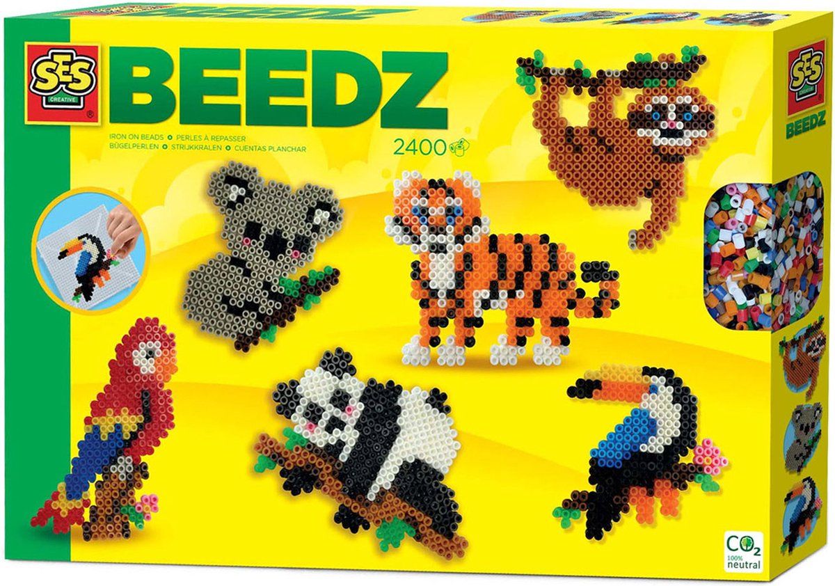 Ses BEEDZ Strijkkralen Jungle dieren
