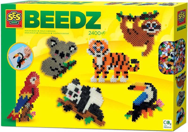 Ses BEEDZ Strijkkralen Jungle dieren
