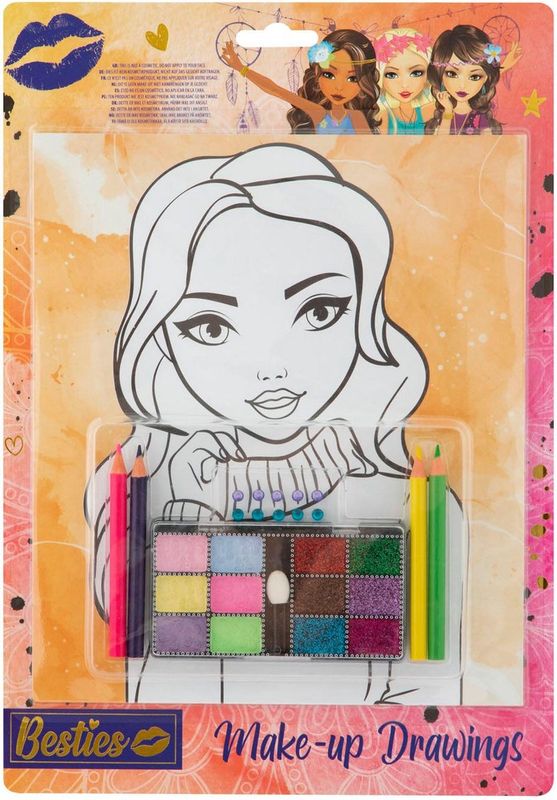 Besties Maak je eigen make-up tekeningen