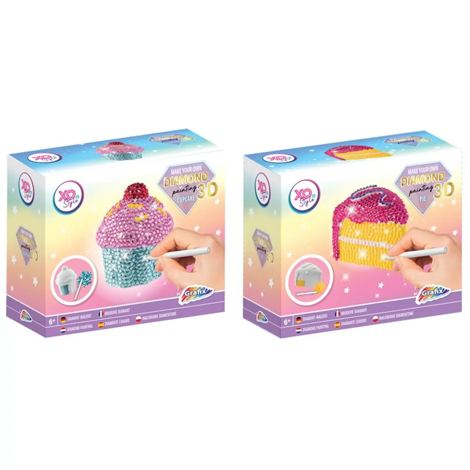 Grafix 3D Diamond Painting Cupcake (1 stuk)