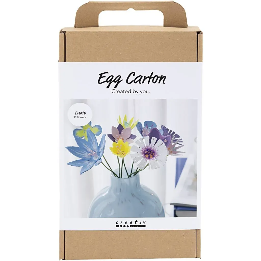CC Hobbyset Bloemen van Eierdozen Pastelkleuren