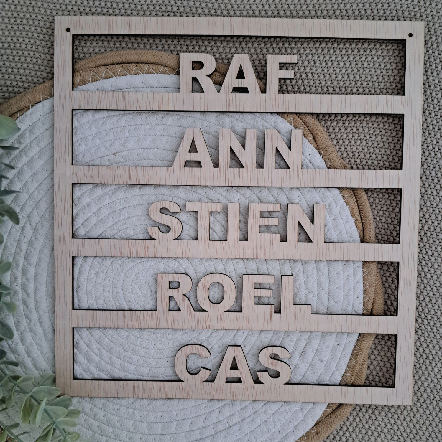 Houten Rooster met Namen