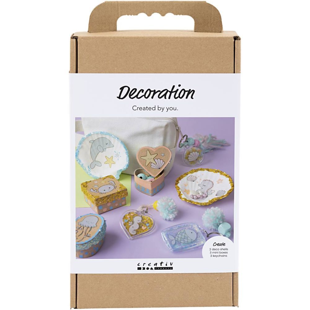 CC Hobbyset Decoratie, Dozen, Schelpen, Sleutelhangers, Pastelkleuren