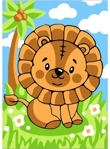 Wizardi Schilderen op Nummer Leeuwtje