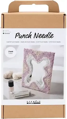 CC Hobbyset Punch Needle Spiegel Pastelkleuren