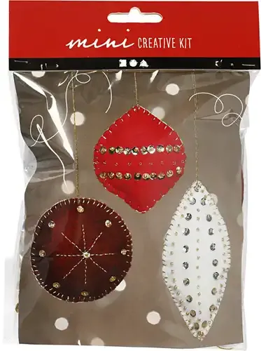 CC Mini Creative Kit Kerstballen van Vilt 15 cm 3 stuks