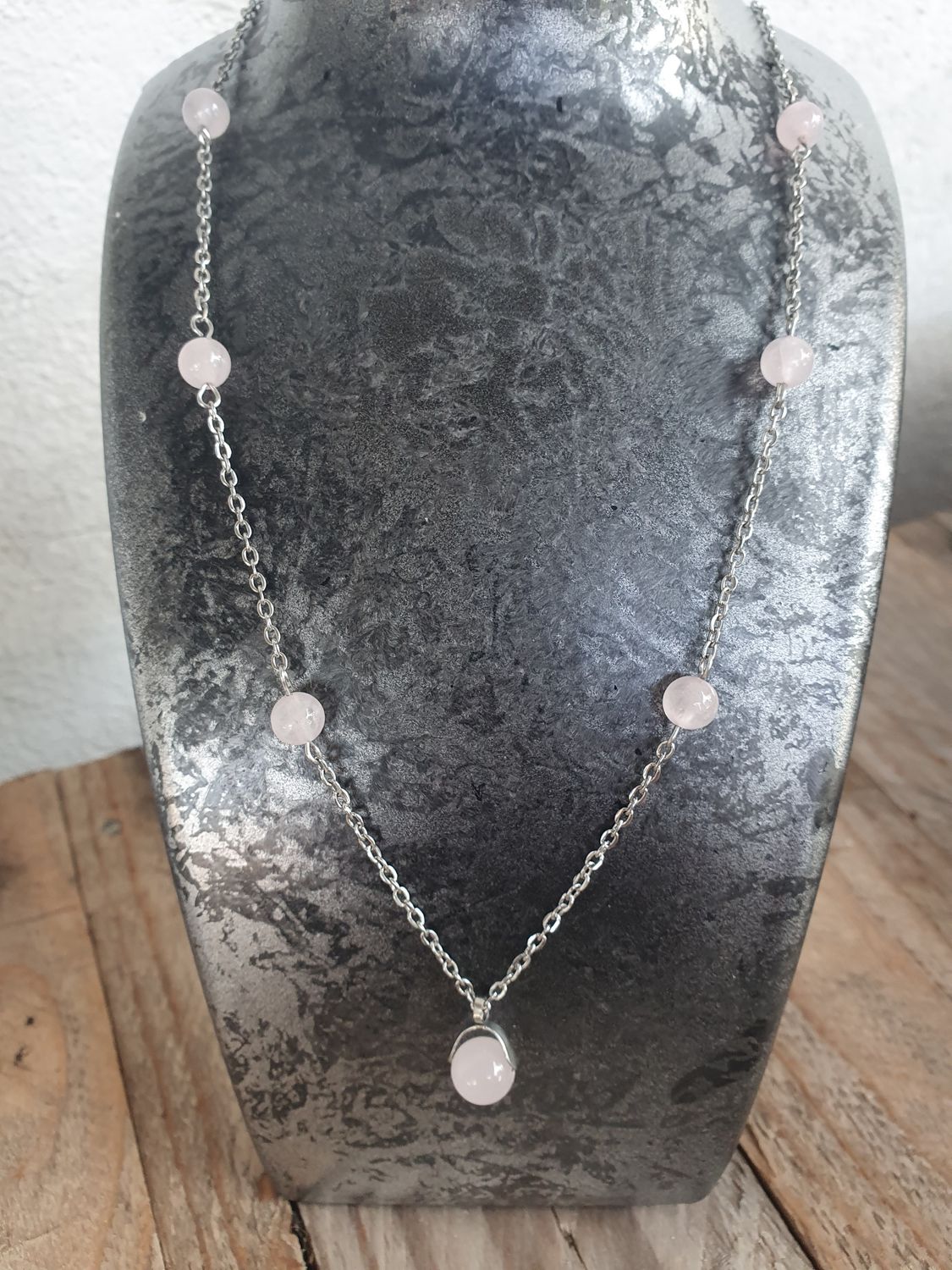 Sautoir 49cm+5cm Perles rondes 6mm &amp; 8mm