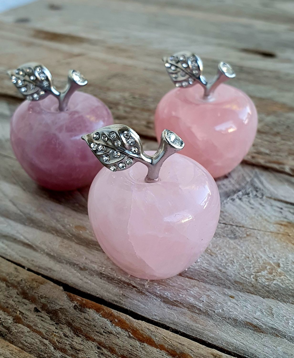 Mini pomme décorative Quartz Rose