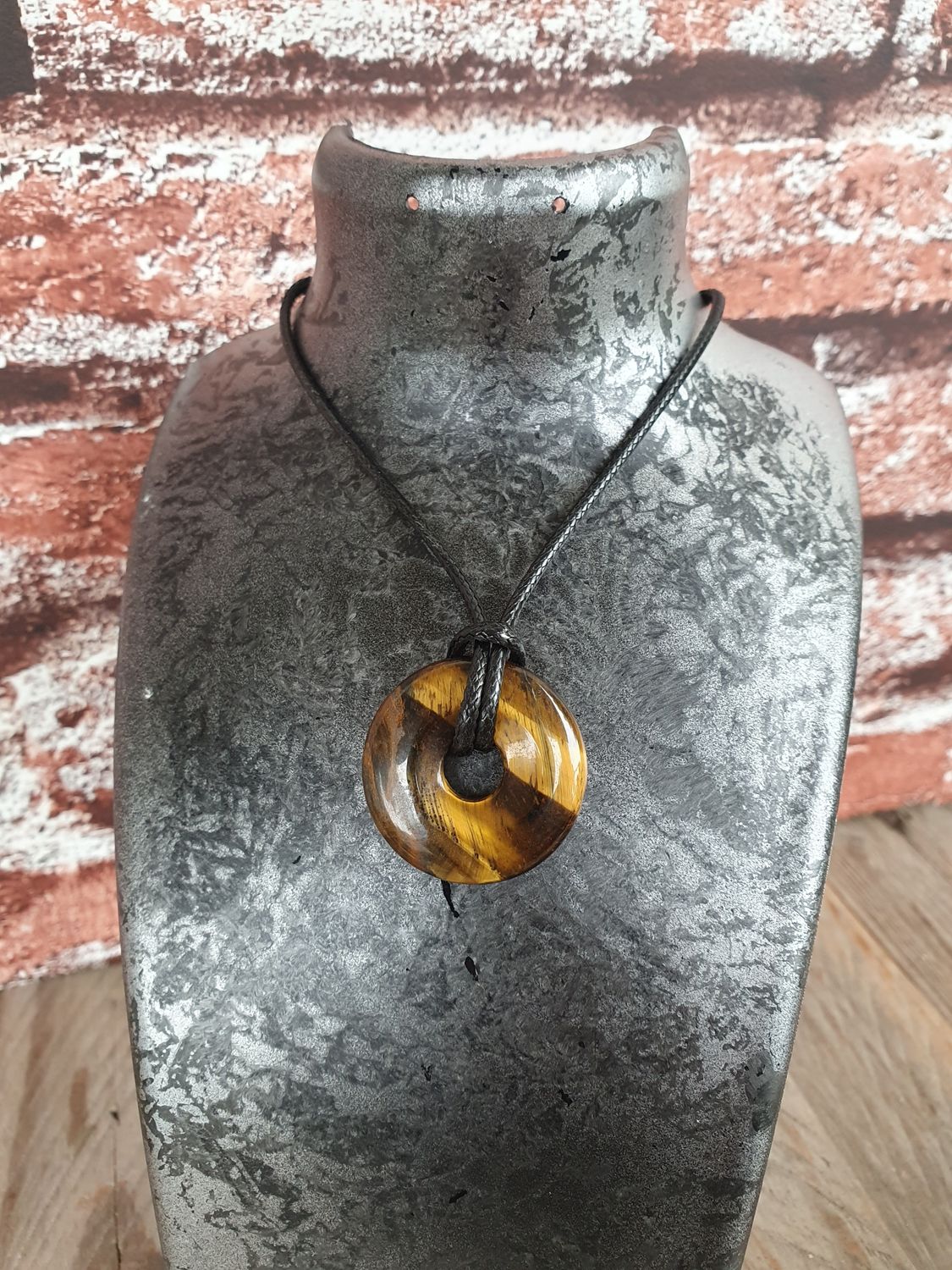 Pendentif Donut Oeil de Tigre