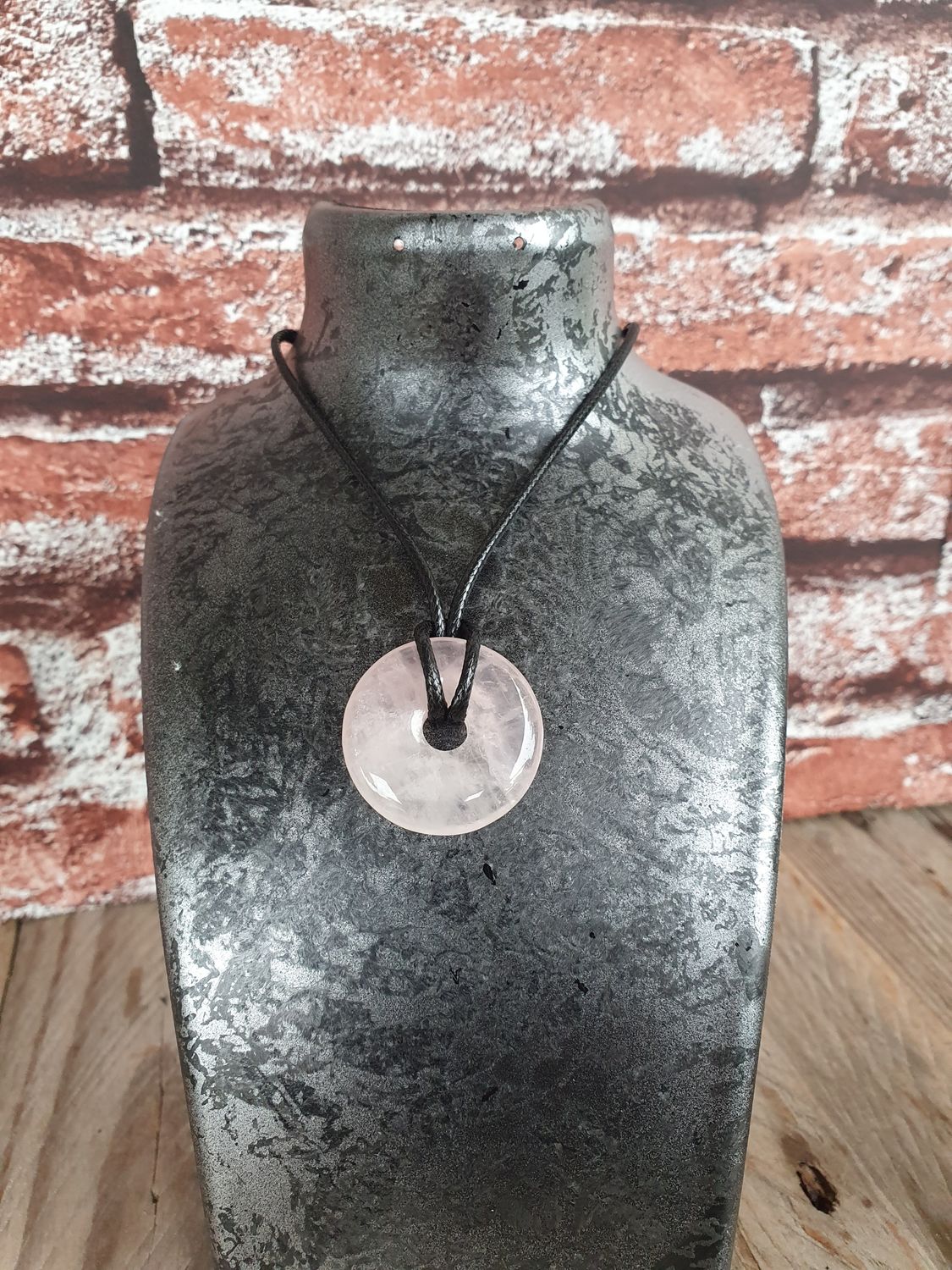 Pendentif Donut Quartz Rose