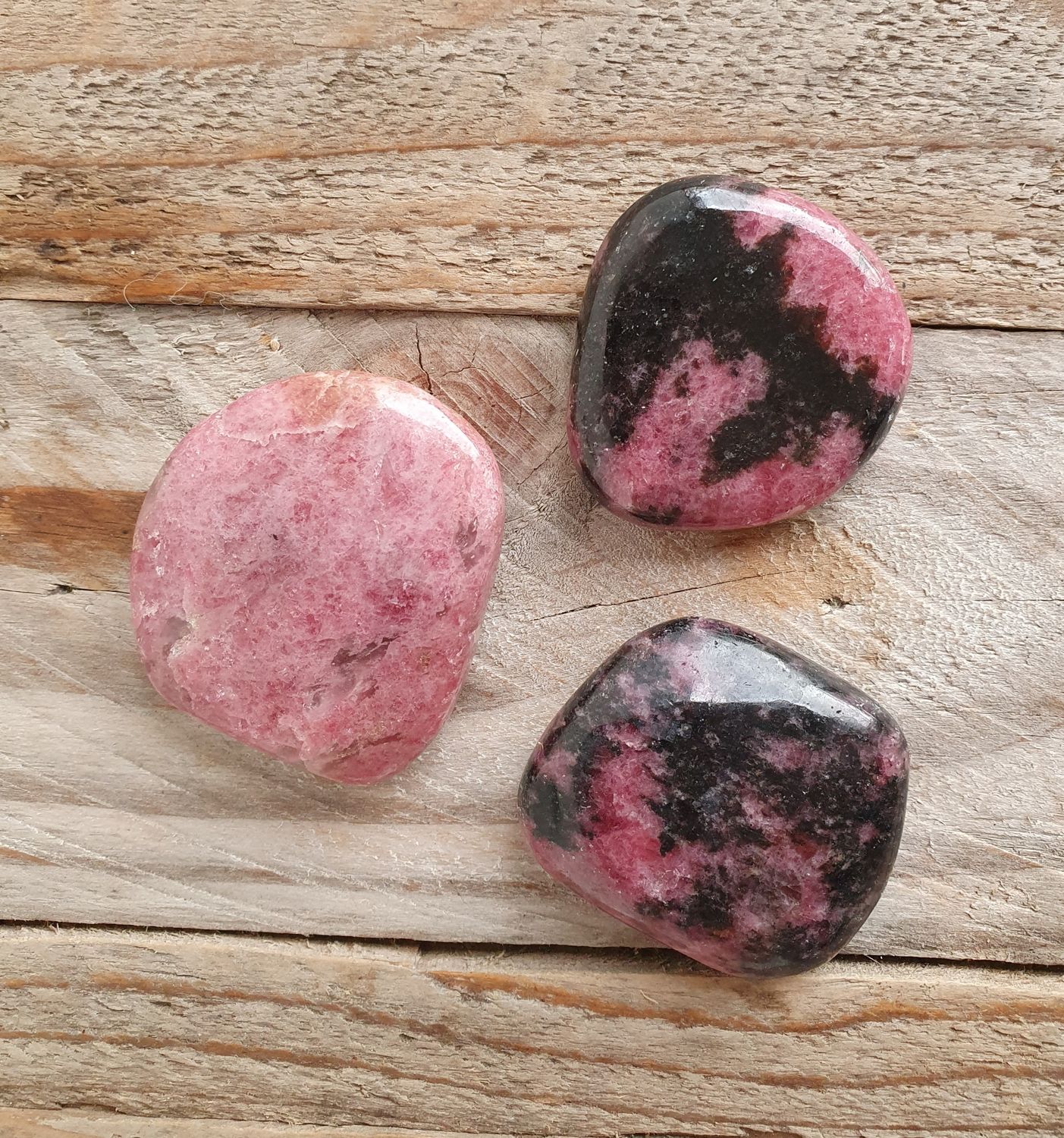 Galet Plat Rhodonite