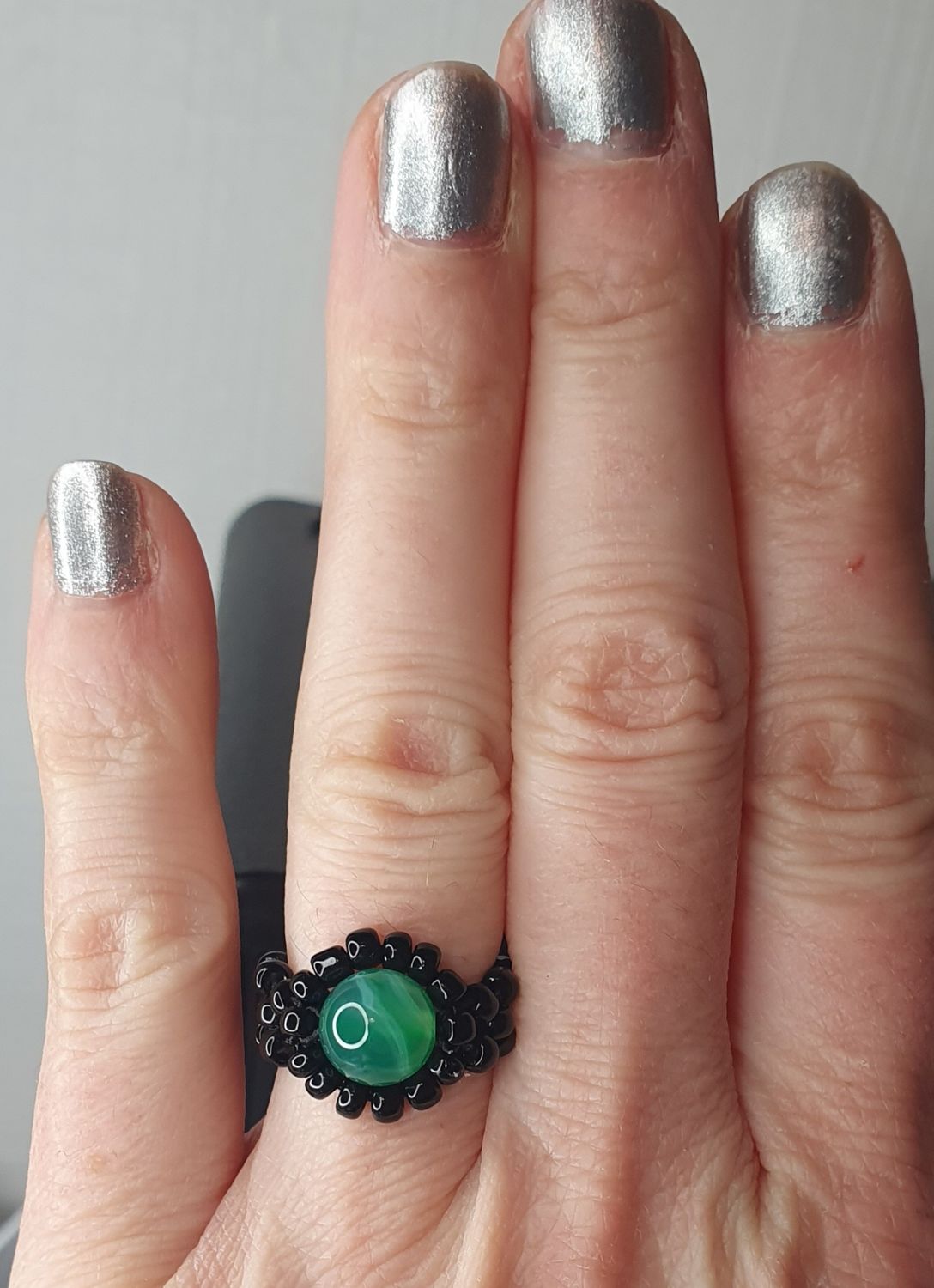 Bague COUTURE Agate Verte 