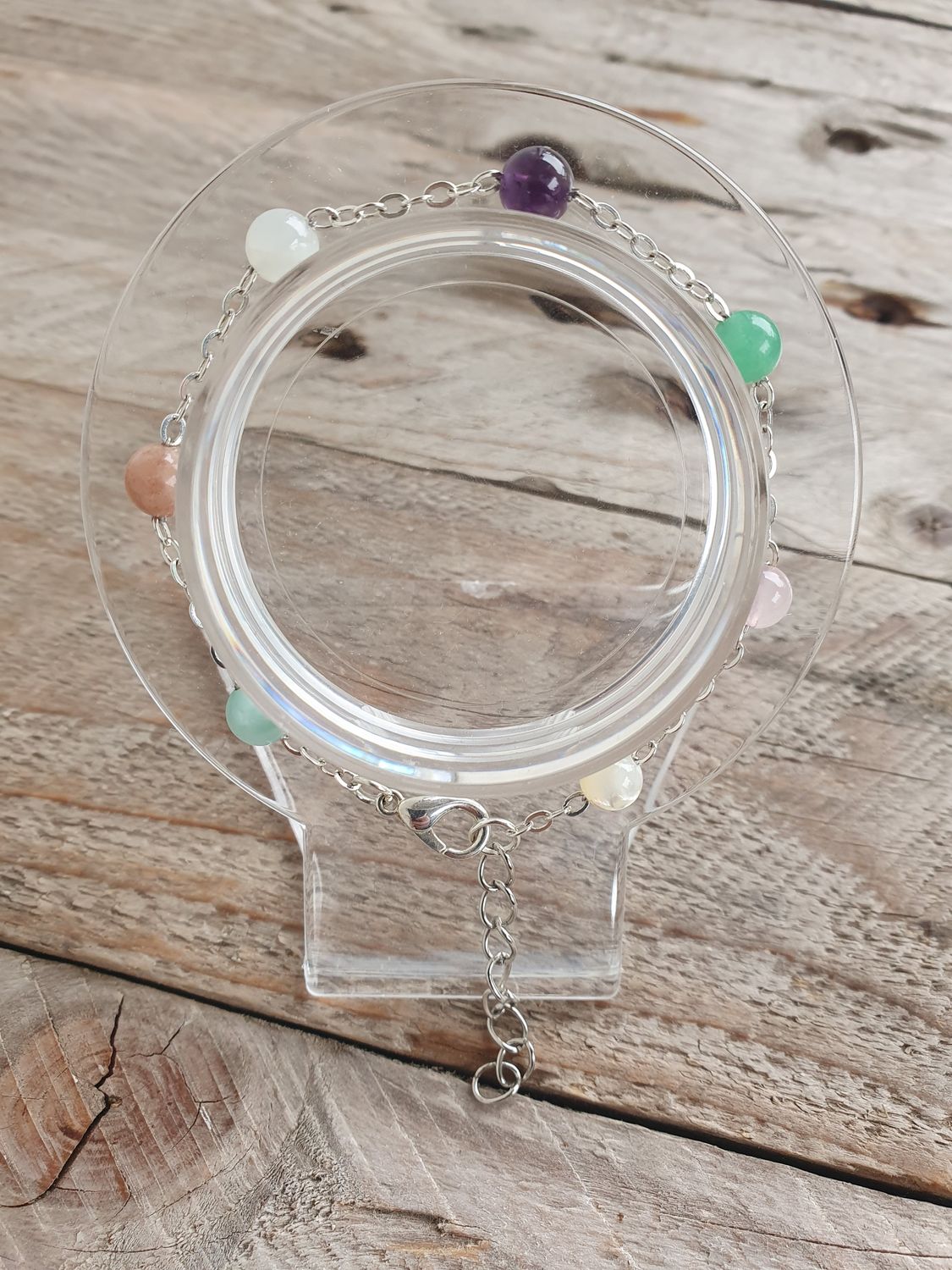 Bracelet Acier Inoxydable et Pierre naturelle