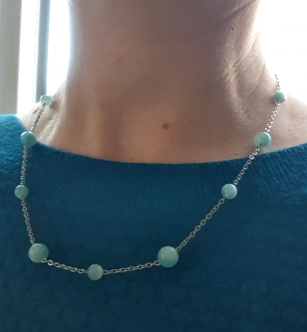 Collier Pierre Naturelle Garniérite 6&amp;8 MM