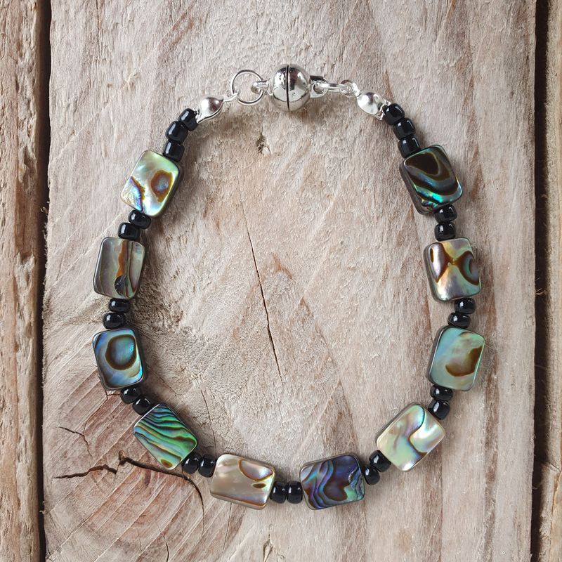 Bracelet Nacre Abalone Rectangle Aimanté 