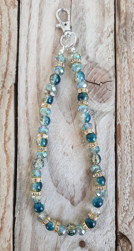 Keyschain Perle de Verre Blue Lagoon