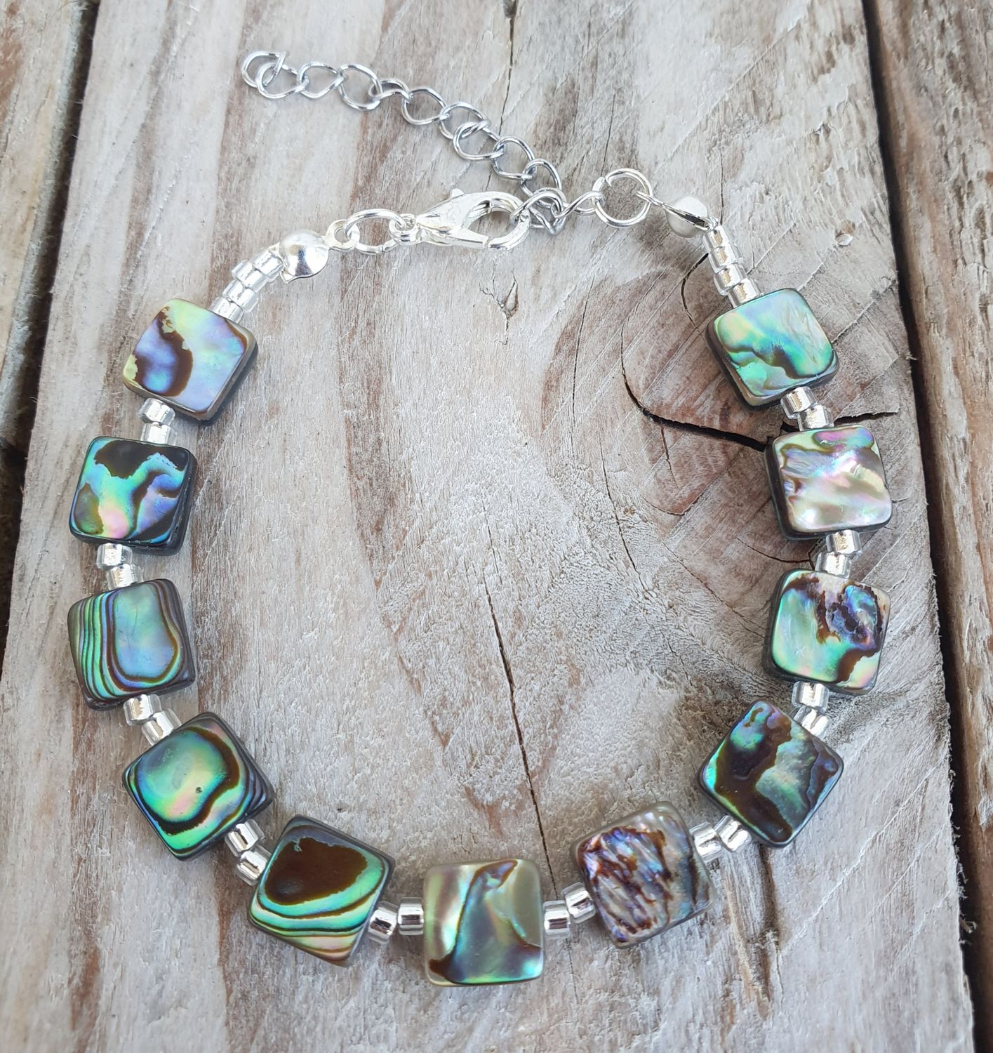 Bracelet Nacre Abalone Carré 8*8mm