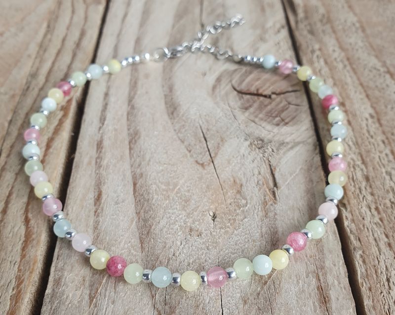 Bracelet de Cheville Candy Frutti Jade Argenté
