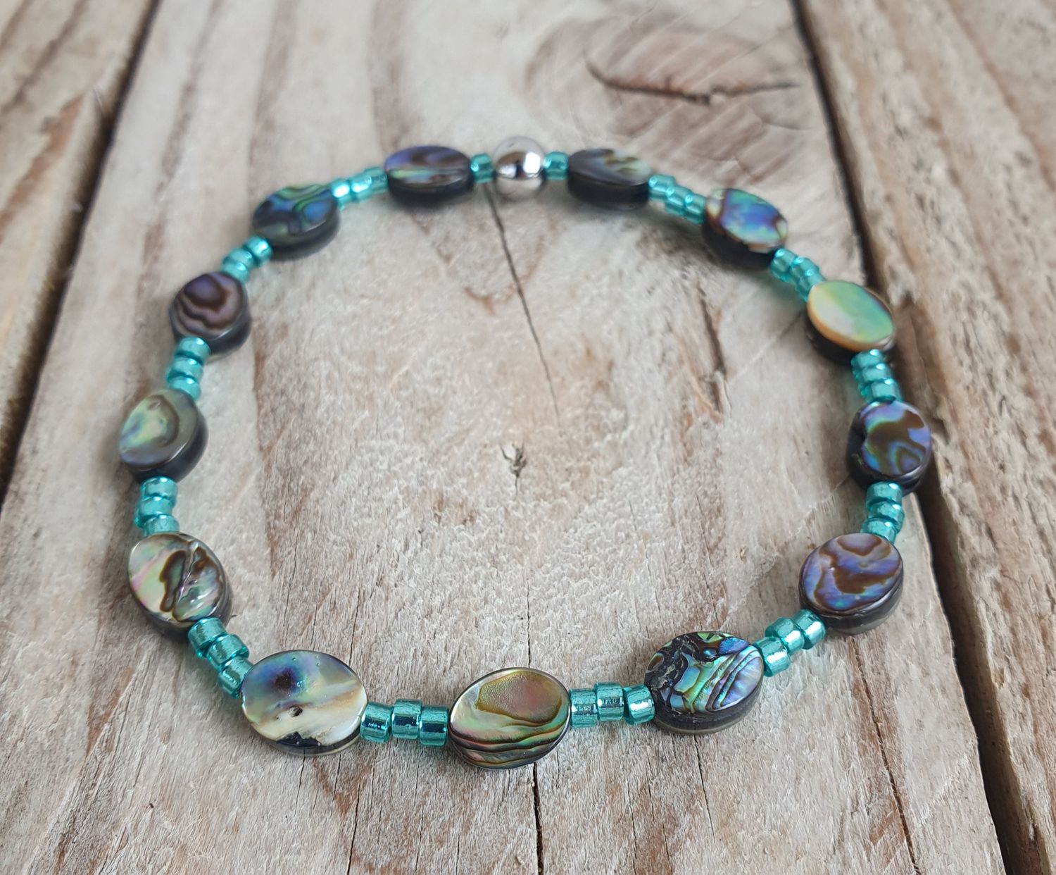 Bracelet Elastique Nacre Abalone Ovale 6*8mm