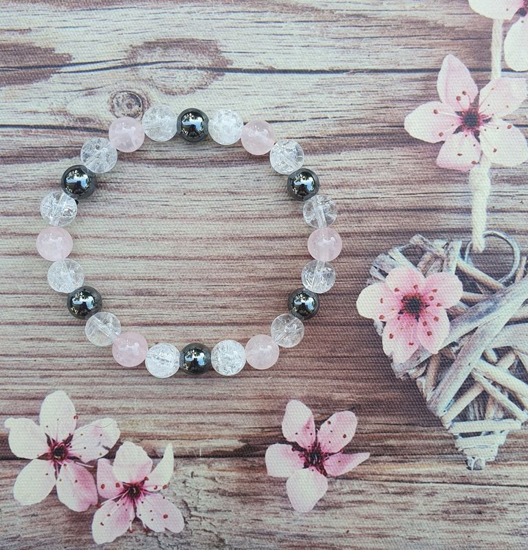 Bracelet Anti coup de soleil Quartz Rose 8 mm