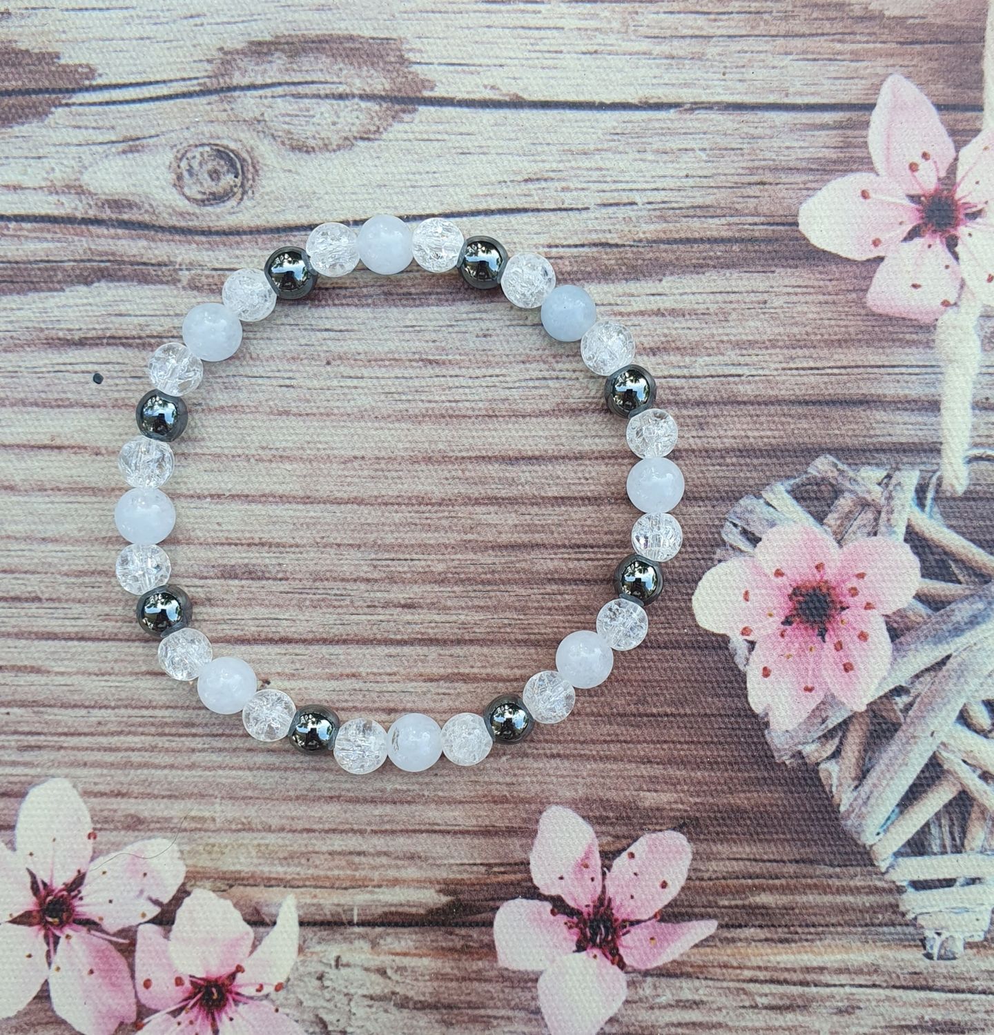 Bracelet Anti coup de soleil  Aigue Marine 6mm