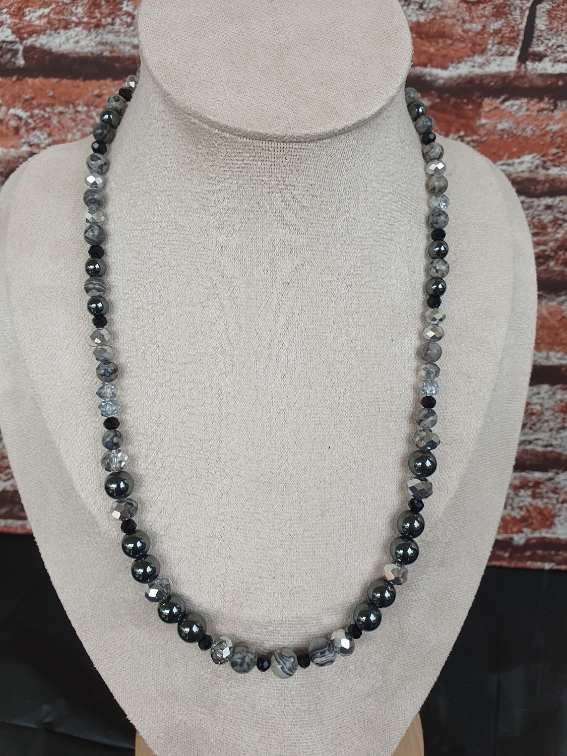 Collier Progressif Jaspe Picasso &amp; Hématite