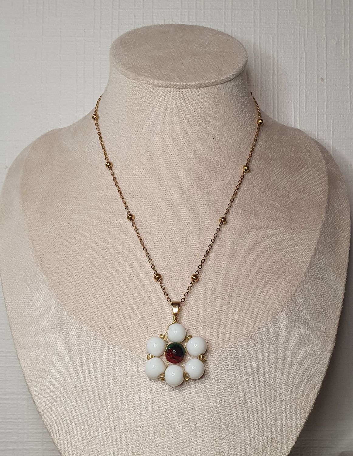 Fleur de Noël Agate blanche