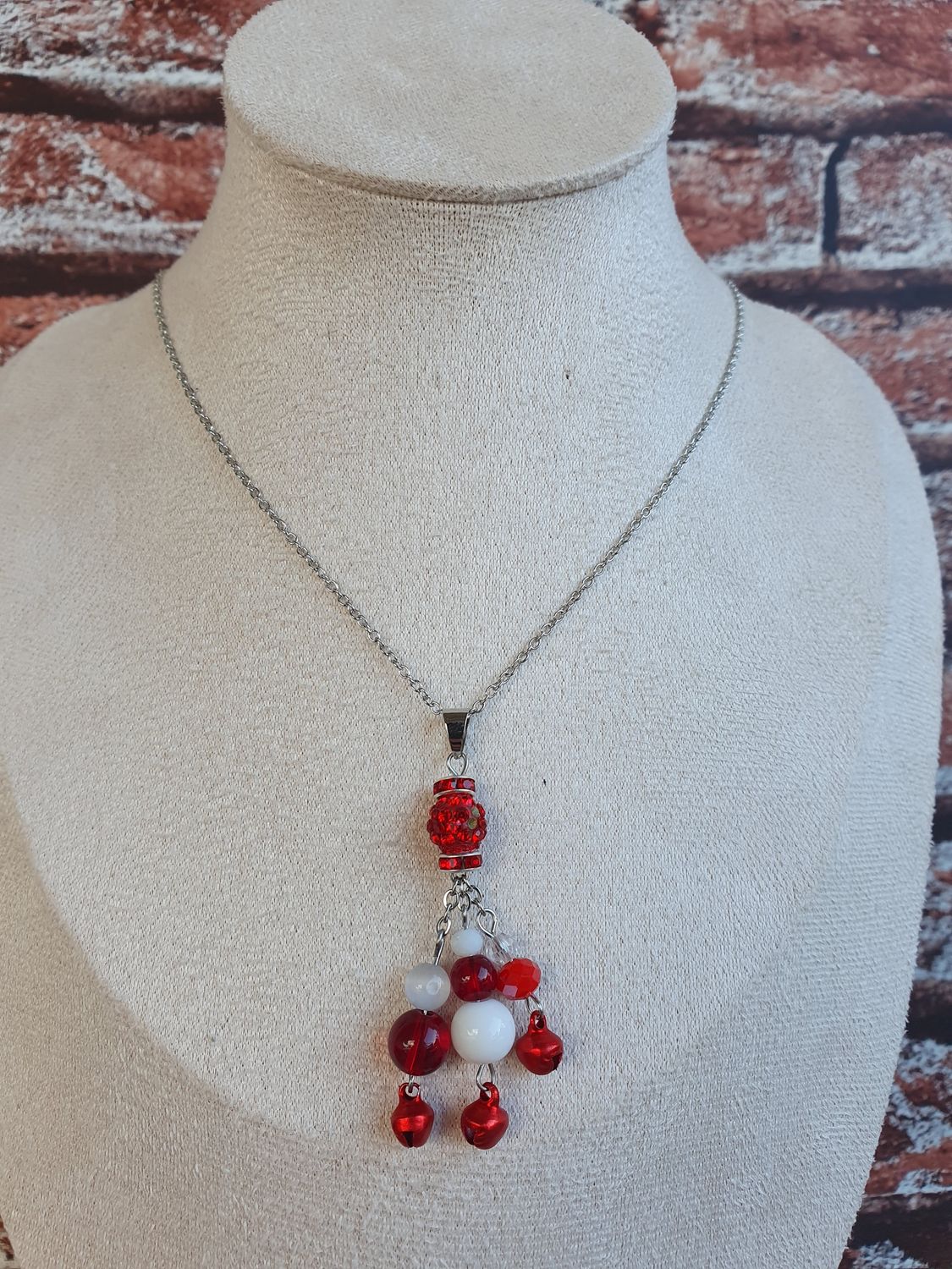 Pendentif Pépite Strass Rouge