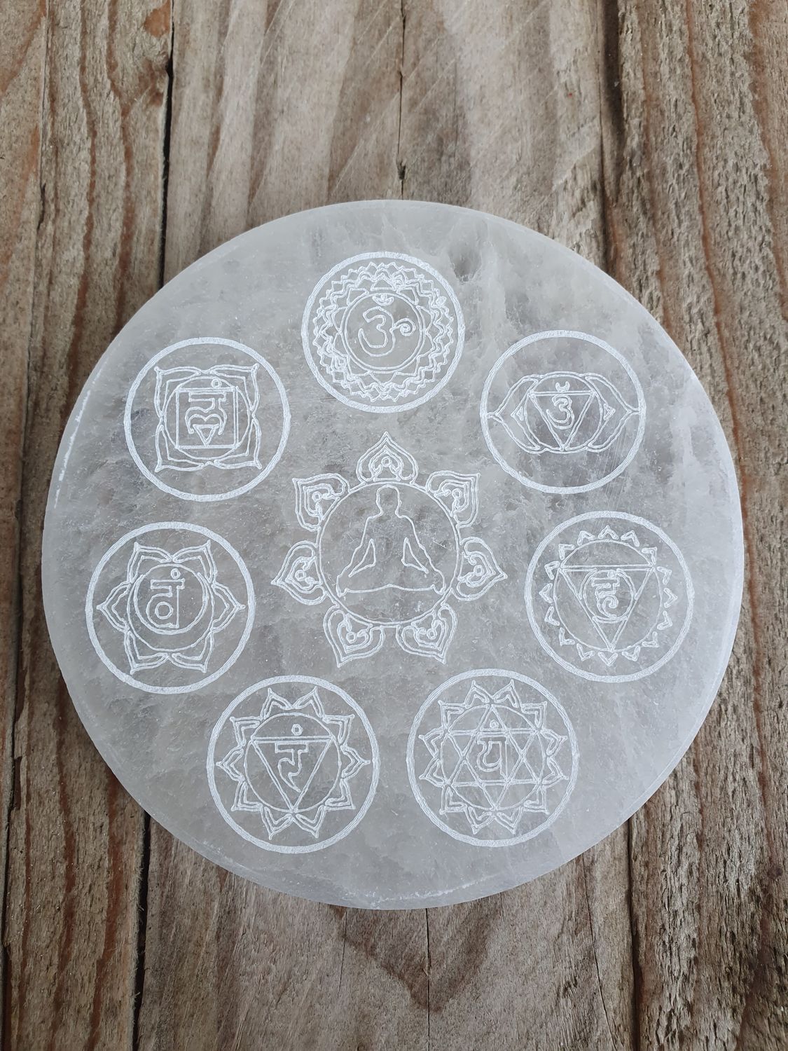Plaque de rechargement Sélénite 7 chakras