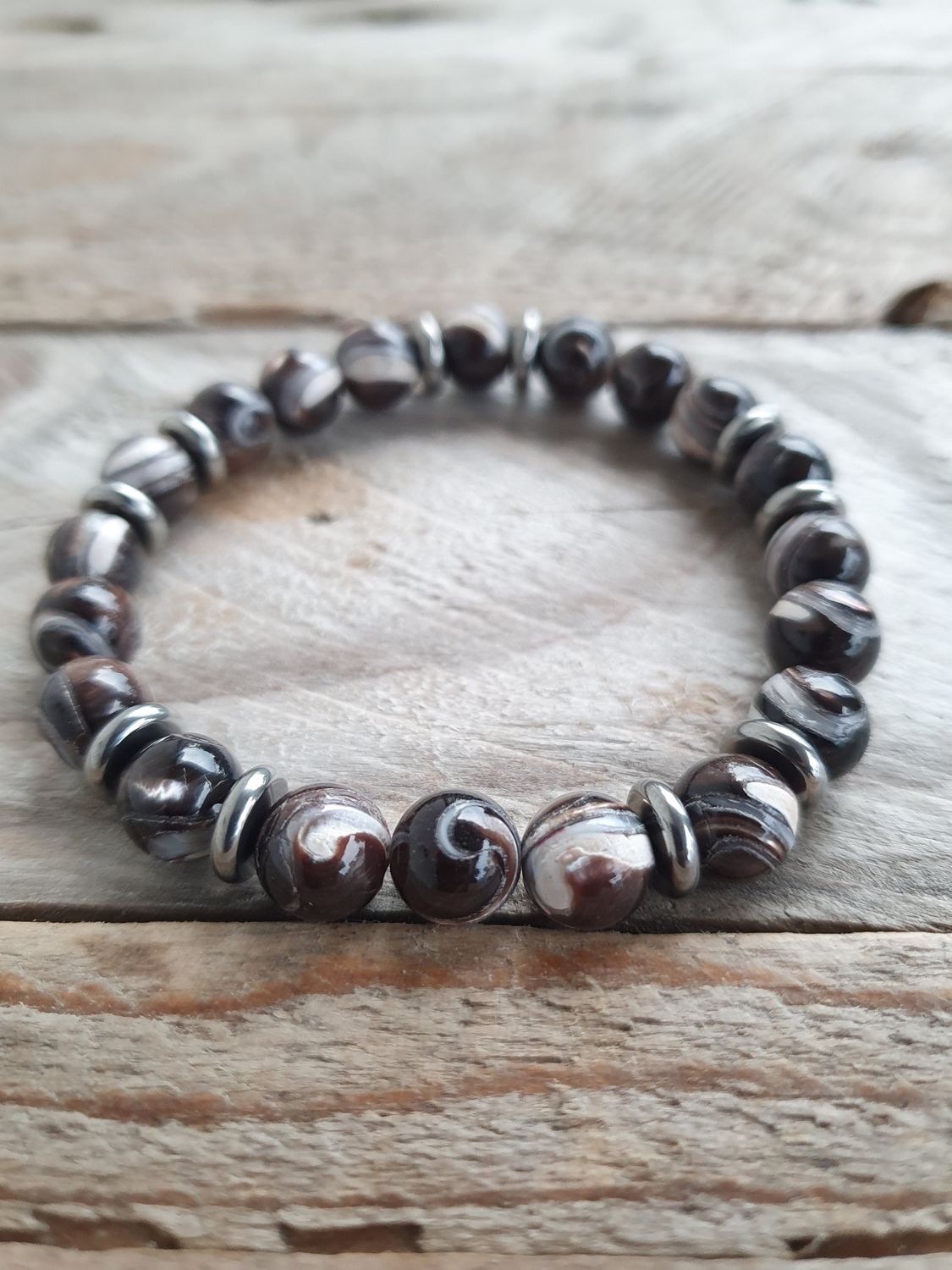 Bracelet Nacre Noire 8mm