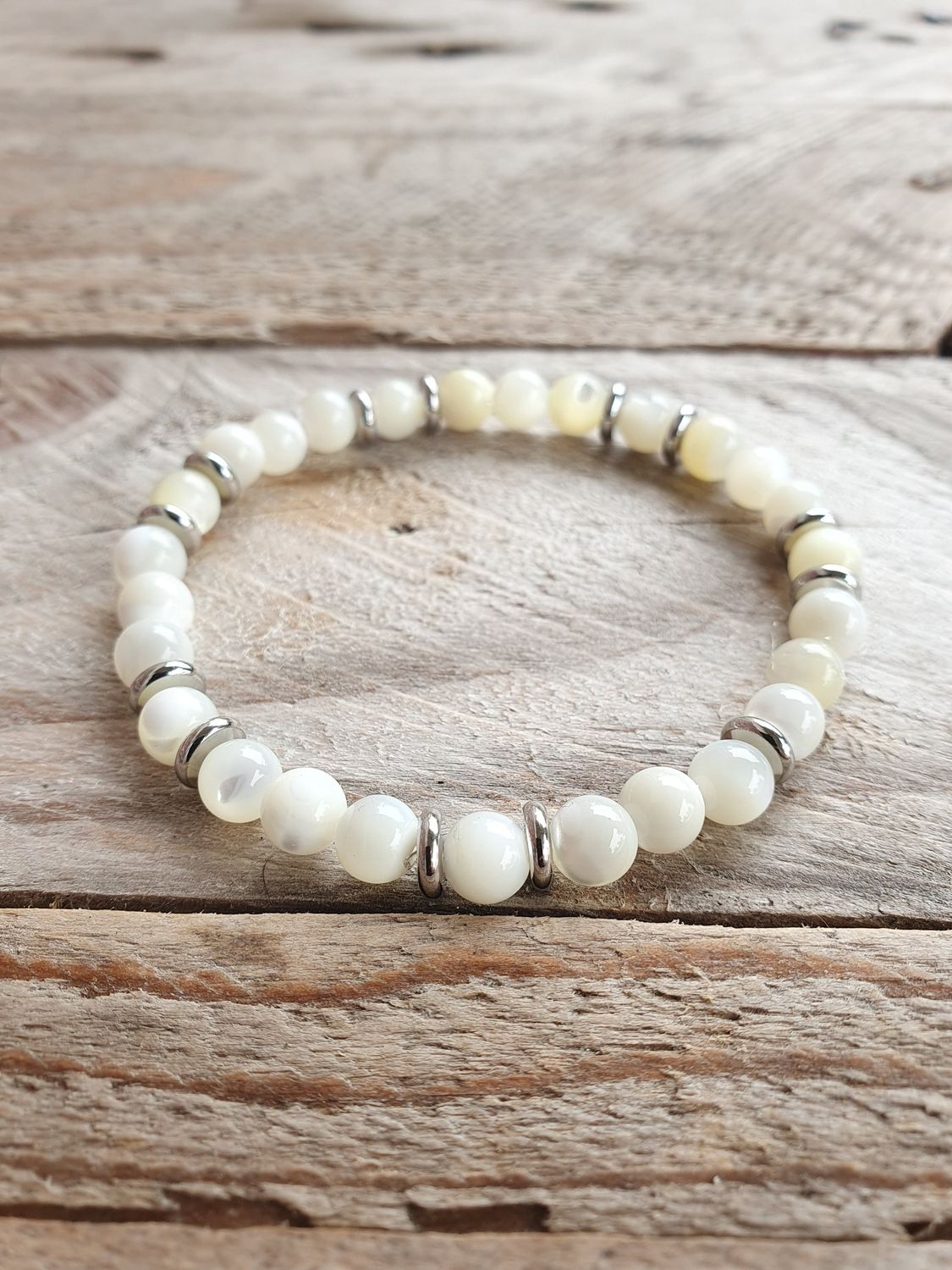 Bracelet Nacre Naturelle  6mm
