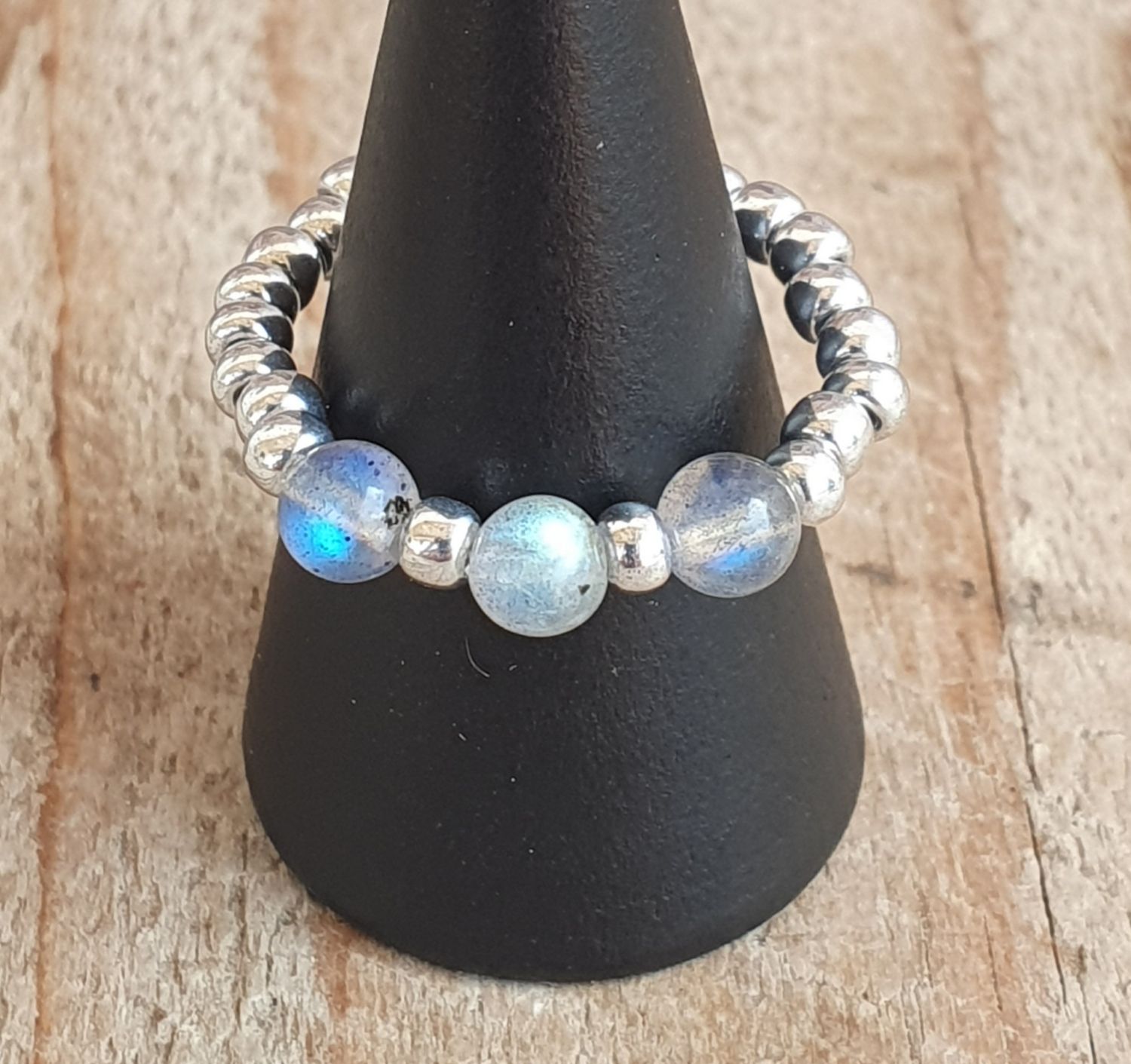 Bague Extensible Labradorite 4mm