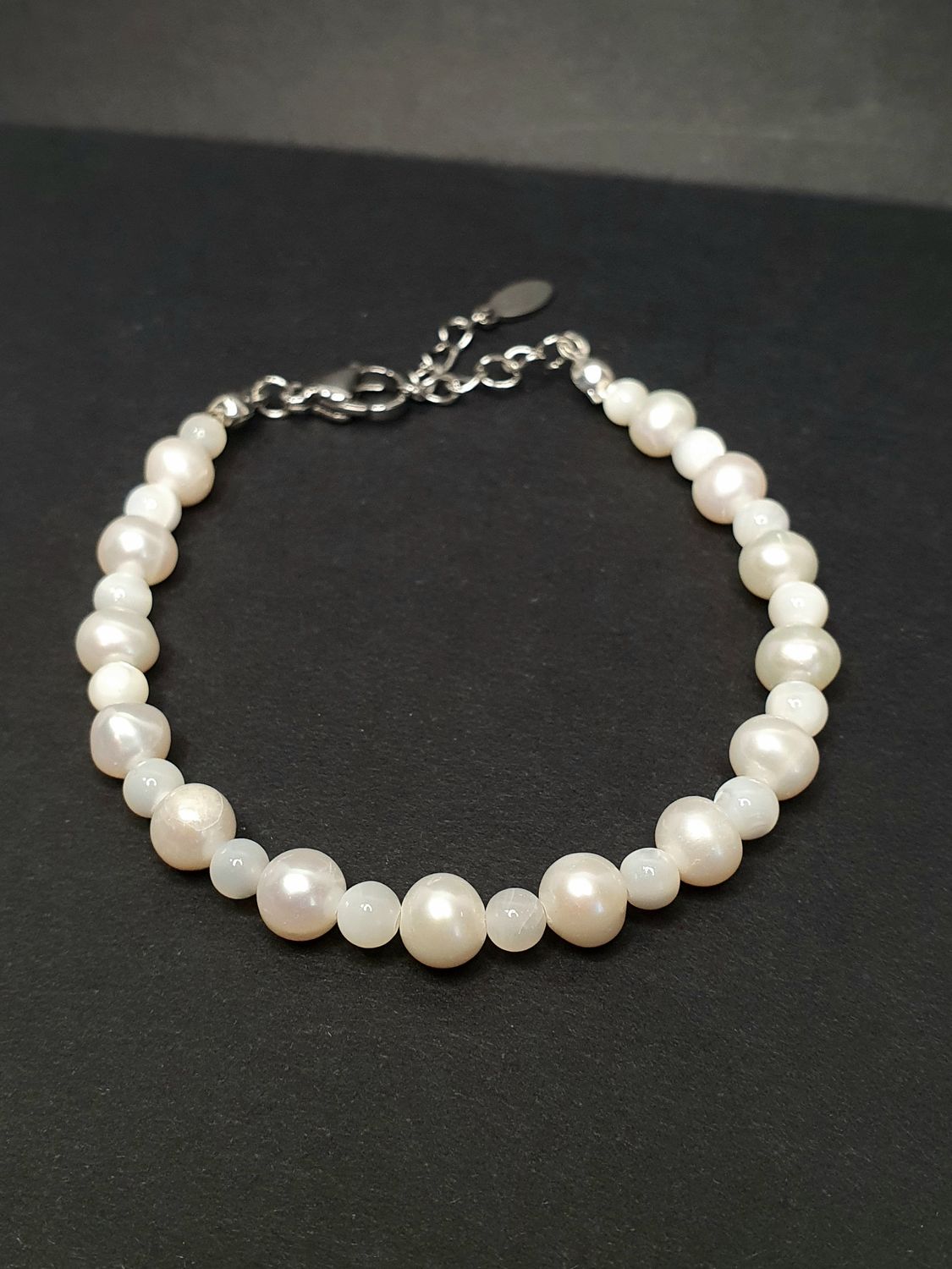 Bracelet Perles d' Eau douce &amp; Nacre naturelle