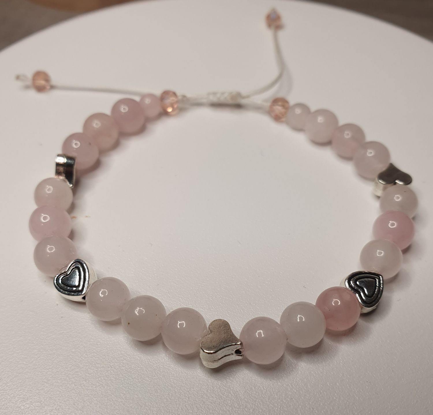 Bracelet Quartz rose 6mm
