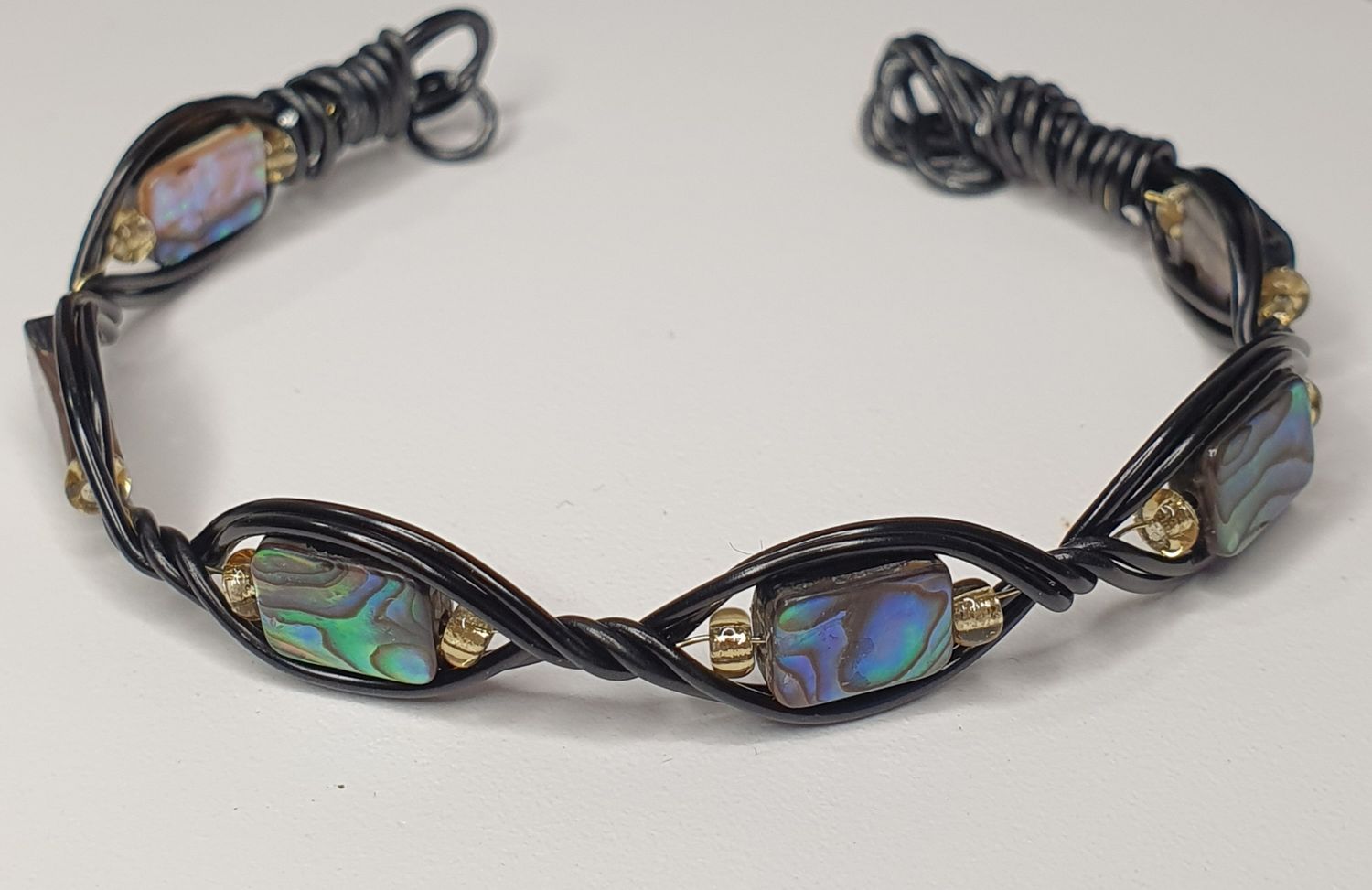 Bracelet Elfique Nacre Naturelle Rectangulaire 6*8mm