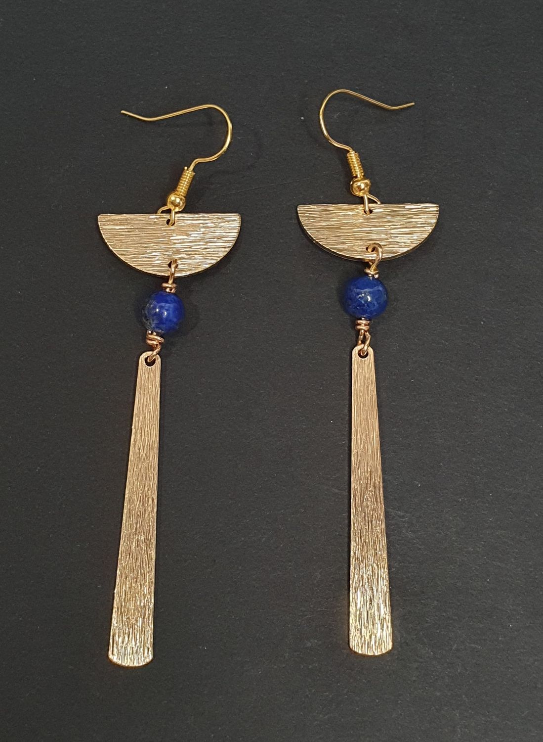 Boucles d'oreilles CLÉO Lapis Lazuli 6mm