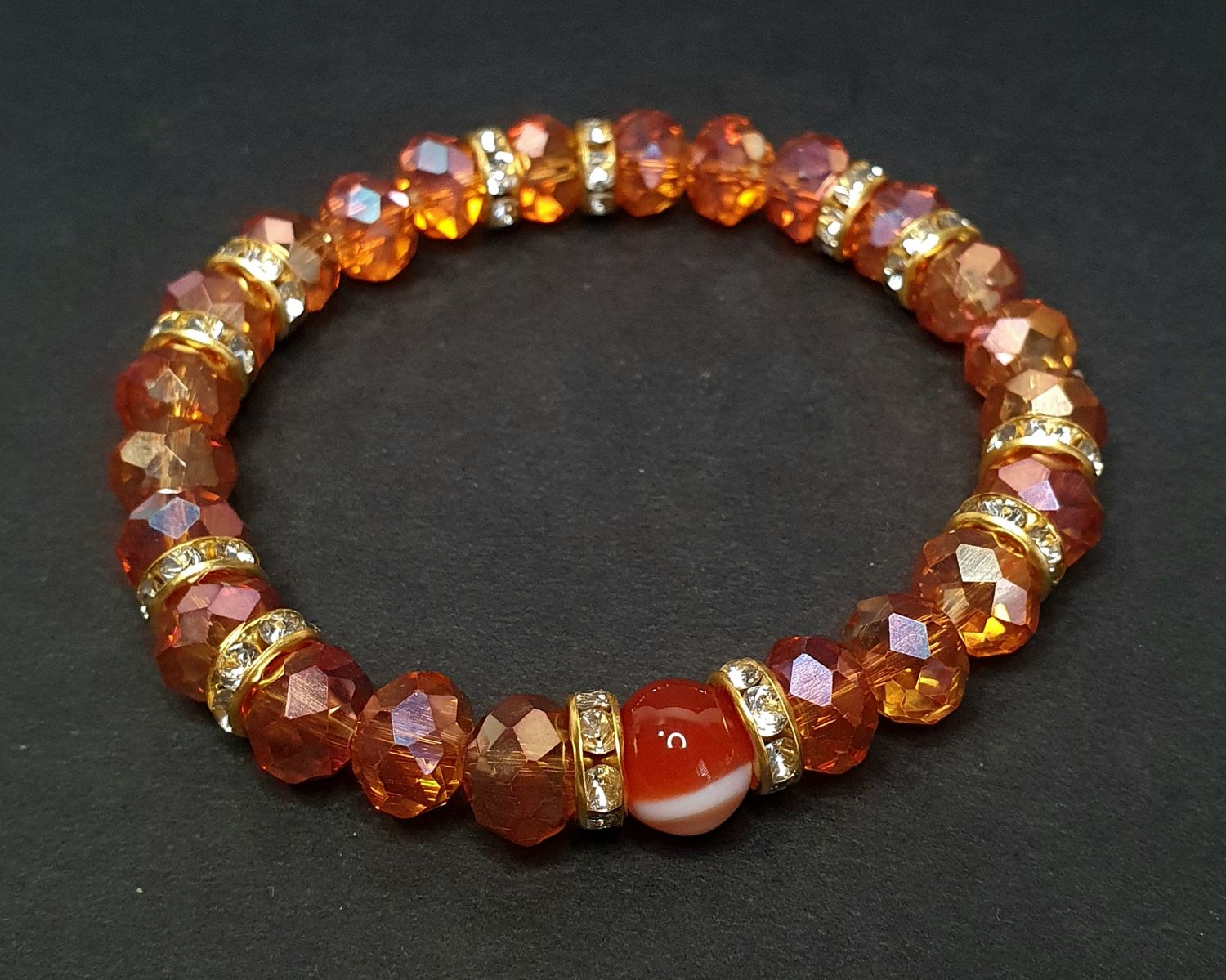 Bracelet P'tits Plaisirs  Orange 8mm