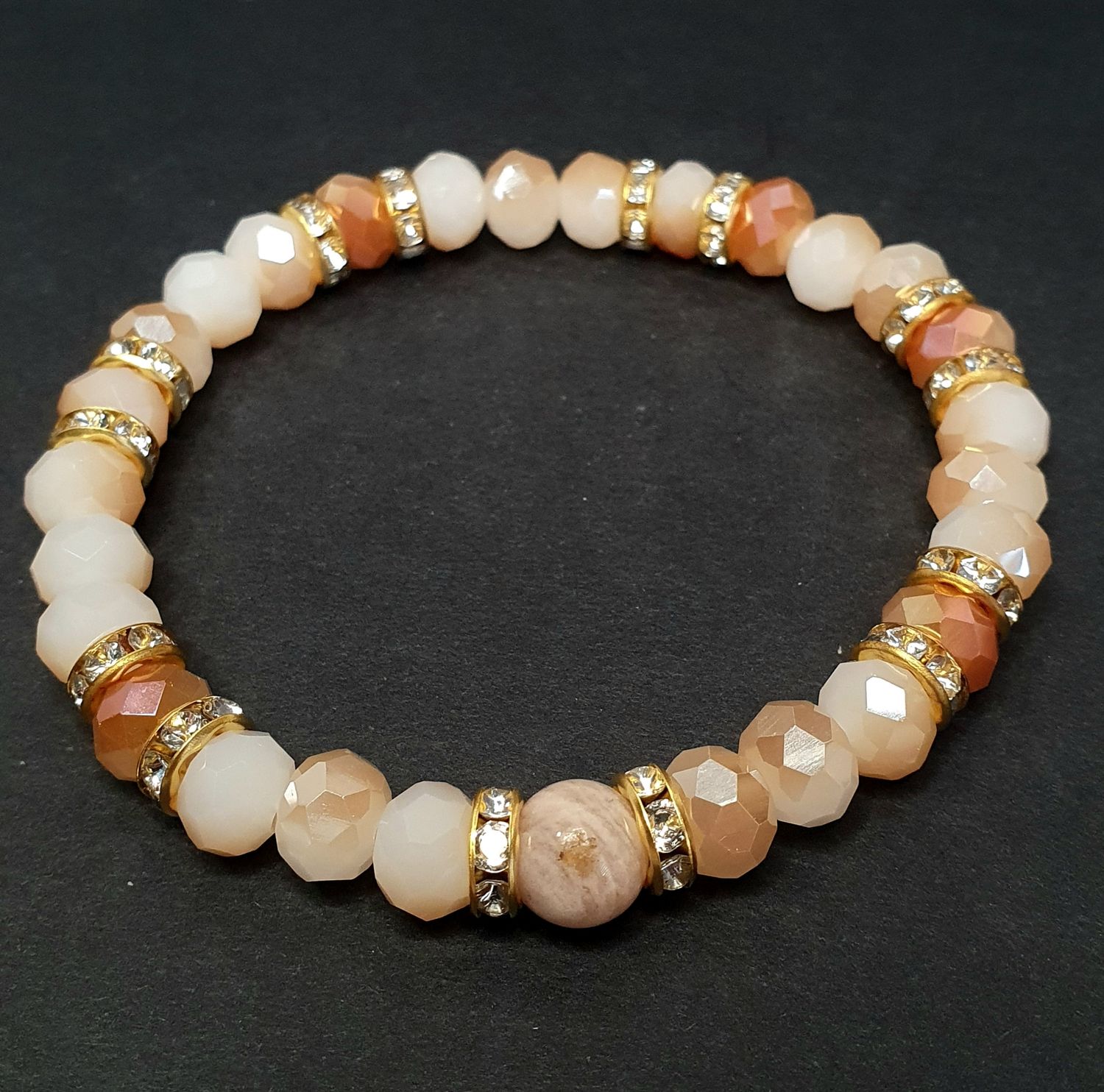 Bracelet P'tits Plaisirs Pêche Bicolore 8mm