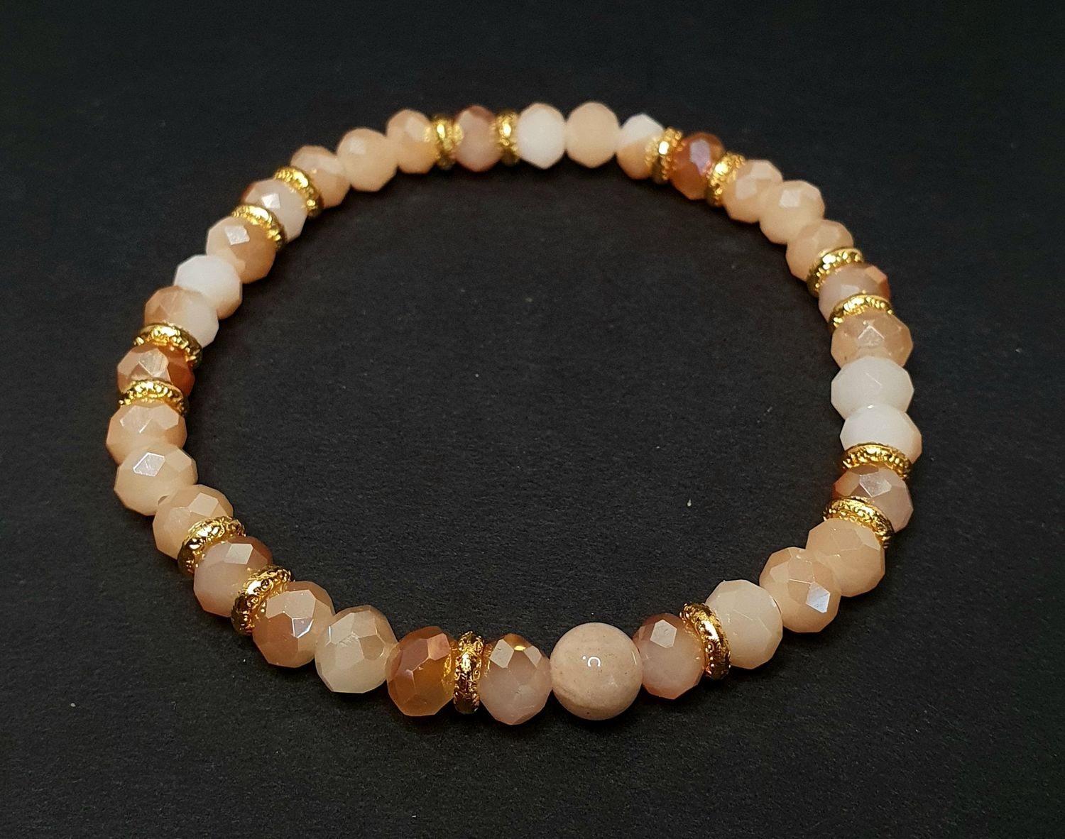 Bracelet P'tits Plaisirs  Pêche Bicolore 6mm